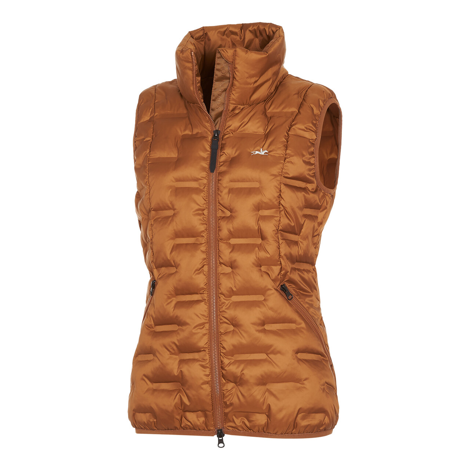 Get Your Favorite Schockemohle Online Style Sale Waistcoat, Hot Cognac Ladies Rose Quilted